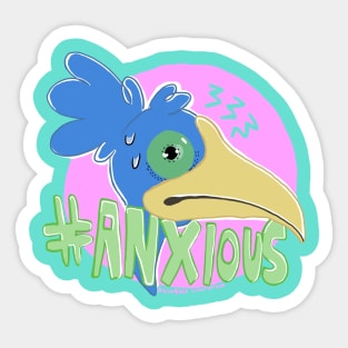 An Anxious Water Chicken Sticker